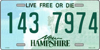 NH license plate 1437974