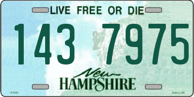 NH license plate 1437975
