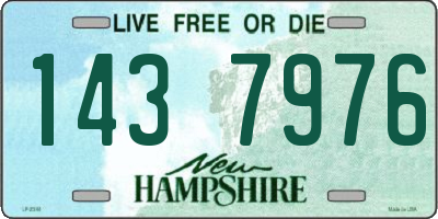 NH license plate 1437976