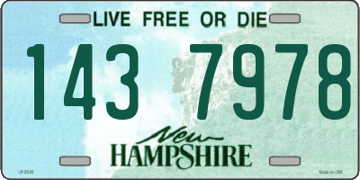 NH license plate 1437978