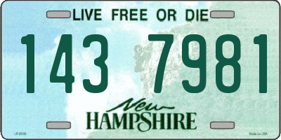 NH license plate 1437981
