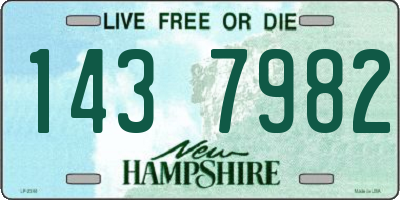 NH license plate 1437982