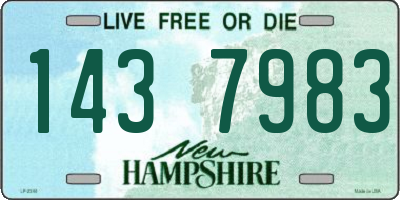NH license plate 1437983