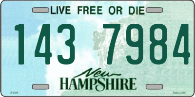 NH license plate 1437984
