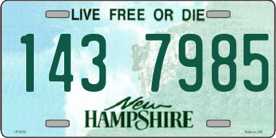 NH license plate 1437985