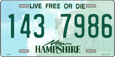 NH license plate 1437986