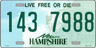 NH license plate 1437988