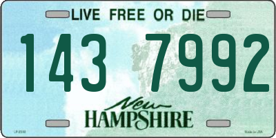 NH license plate 1437992