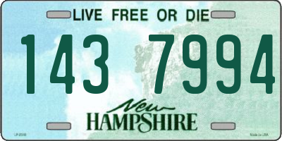 NH license plate 1437994
