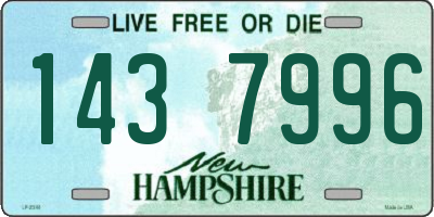 NH license plate 1437996