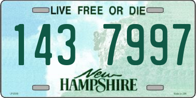 NH license plate 1437997