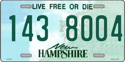 NH license plate 1438004