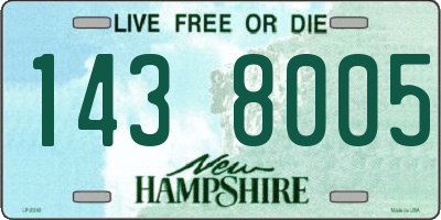 NH license plate 1438005