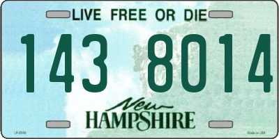 NH license plate 1438014