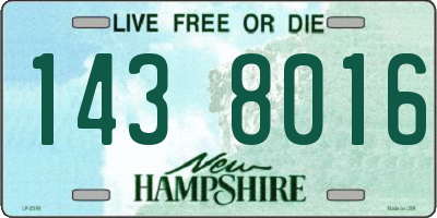NH license plate 1438016