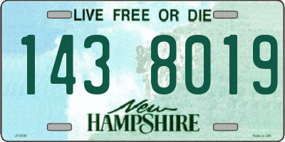 NH license plate 1438019