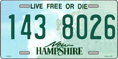 NH license plate 1438026