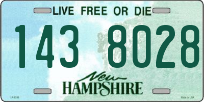 NH license plate 1438028