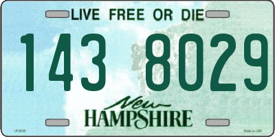 NH license plate 1438029