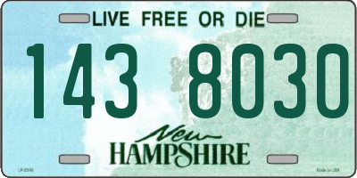 NH license plate 1438030