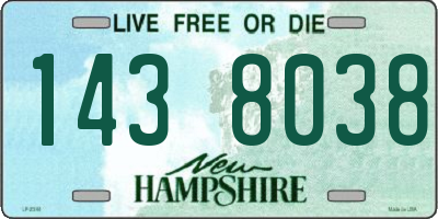 NH license plate 1438038