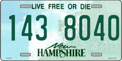 NH license plate 1438040