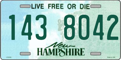 NH license plate 1438042