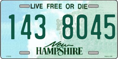 NH license plate 1438045