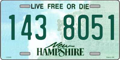 NH license plate 1438051