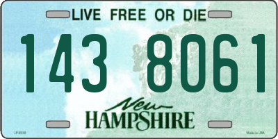 NH license plate 1438061