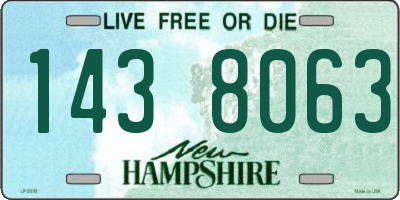 NH license plate 1438063