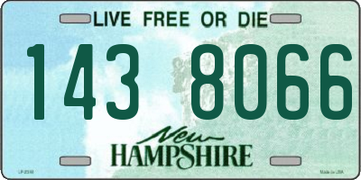 NH license plate 1438066