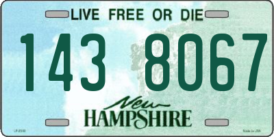 NH license plate 1438067