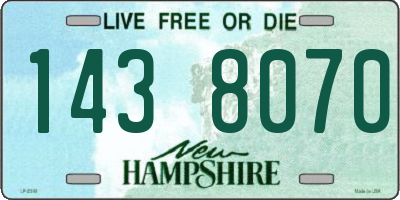 NH license plate 1438070