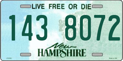 NH license plate 1438072