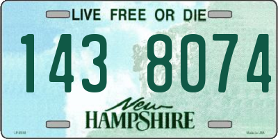 NH license plate 1438074