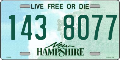 NH license plate 1438077