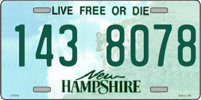 NH license plate 1438078