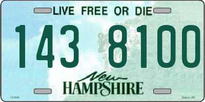 NH license plate 1438100