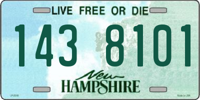 NH license plate 1438101