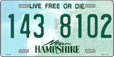 NH license plate 1438102