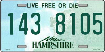 NH license plate 1438105