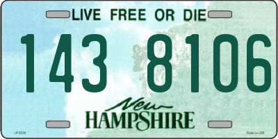 NH license plate 1438106