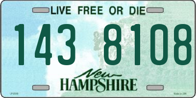 NH license plate 1438108