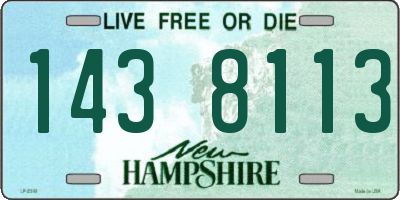 NH license plate 1438113