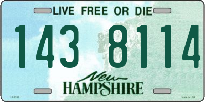 NH license plate 1438114