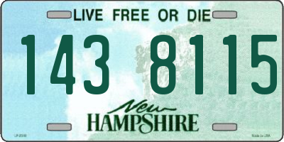 NH license plate 1438115