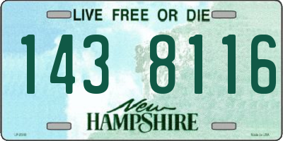NH license plate 1438116