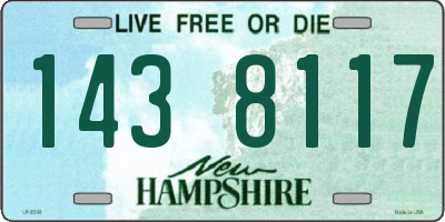 NH license plate 1438117