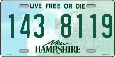 NH license plate 1438119